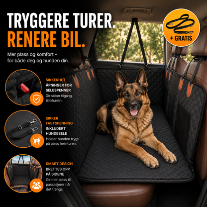 Hundebilseteovertrekk (+ GRATIS Sikkerhetsbelte)
